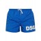 BERMUDE DSQUARED2, White Logo Print, Royal Blue