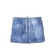 Short DSQUARED2, Blue Monogram Print Denim-Effect Swim Shorts - D7B626810454