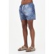 Short DSQUARED2, Blue Monogram Print Denim-Effect Swim Shorts - D7B626810454