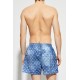Short DSQUARED2, Blue Monogram Print Denim-Effect Swim Shorts - D7B626810454