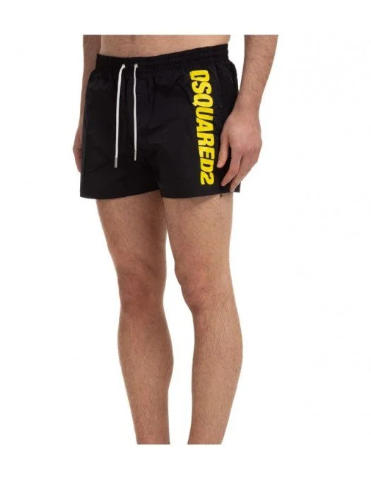 Short DSQUARED2, Logo colorat atasat - D7B642920014 Short DSQUARED2, Logo colorat atasat - D7B642920014