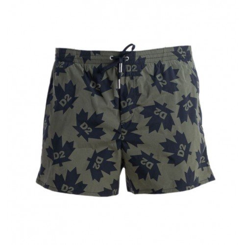 Short DSQUARED2, Green Leaf, Verde