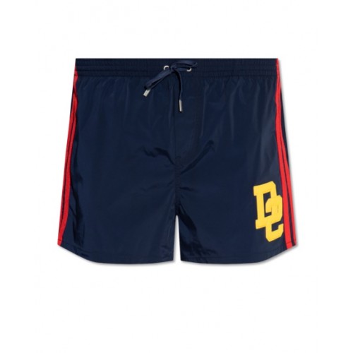Short DSQUARED2, NAVY BLUE, Insertie logo Short DSQUARED2, NAVY BLUE, Insertie logo