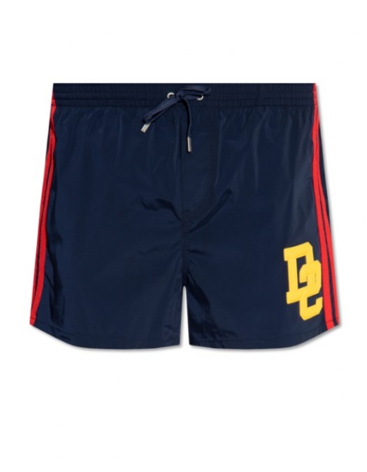 Short DSQUARED2, NAVY BLUE, Insertie logo - D7B645520412