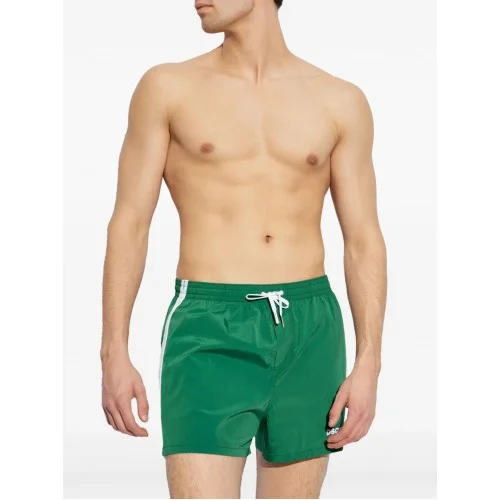 BERMUDE DSQUARED2, Swim, Embroidered Logo, Green BERMUDE DSQUARED2, Swim, Embroidered Logo, Green