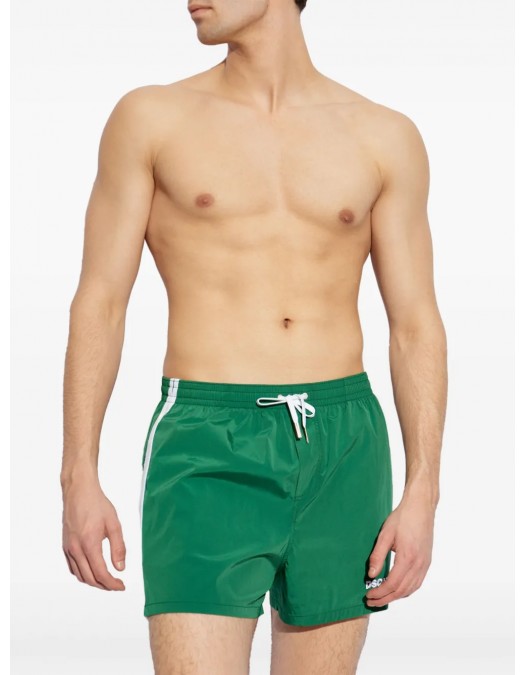 BERMUDE DSQUARED2, Swim, Embroidered Logo, Green - D7B646140300 BERMUDE DSQUARED2, Swim, Embroidered Logo, Green - D7B646140300