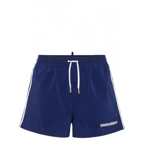 BERMUDE DSQUARED2, Swim, Simple, Logo Print, Navy Blue BERMUDE DSQUARED2, Swim, Simple, Logo Print, Navy Blue