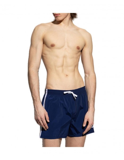 BERMUDE DSQUARED2, Swim, Simple, Logo Print, Navy Blue - D7B646140417 BERMUDE DSQUARED2, Swim, Simple, Logo Print, Navy Blue - D7B646140417