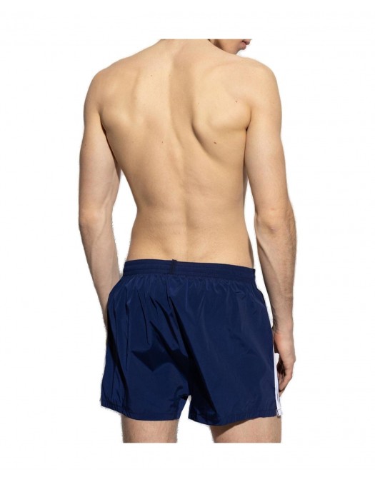 BERMUDE DSQUARED2, Swim, Simple, Logo Print, Navy Blue - D7B646140417 BERMUDE DSQUARED2, Swim, Simple, Logo Print, Navy Blue - D7B646140417
