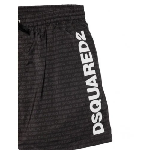 Short DSQUARED2, logo-print swim shorts