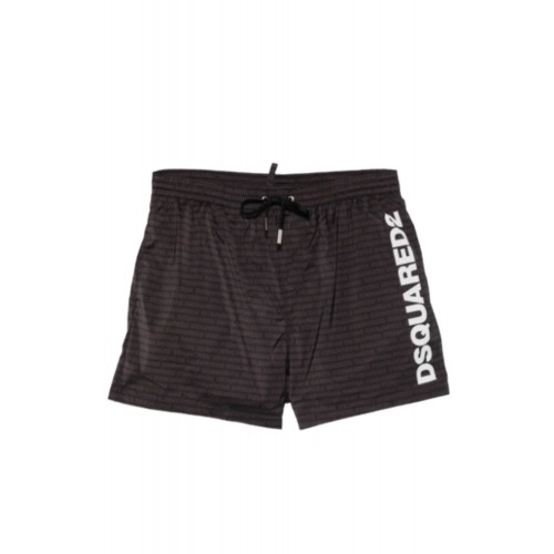 Short DSQUARED2, logo-print swim shorts