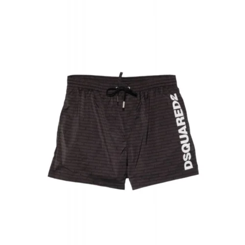 Short DSQUARED2, logo-print swim shorts