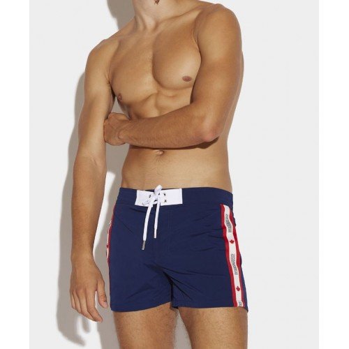 Short DSQUARED2, Logo Tape, Albastru