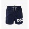 Short DSQUARED2, Logo lateral, Albastru