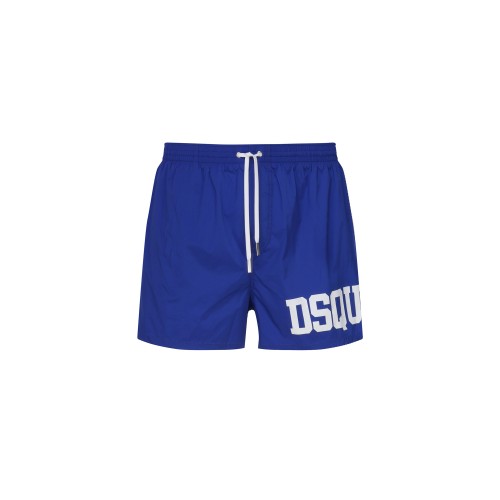 Short DSQUARED2, Insertie Icon Alba, Culoare contrastanta Short DSQUARED2, Insertie Icon Alba, Culoare contrastanta