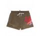 BERMUDE DSQUARED2, Swim, Stickers, Logo Print, Kaki - D7B8P6080302 BERMUDE DSQUARED2, Swim, Stickers, Logo Print, Kaki - D7B8P6080302