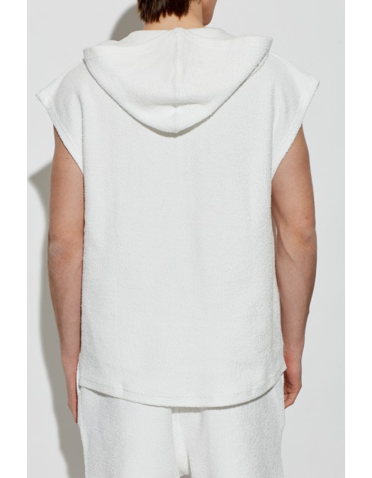 Tricou DSQUARED2, WHITE Sweatshirt made of terry cotton - D7ML36580100