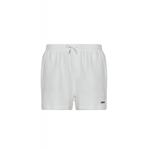 Short DSQUARED2, Terry cotton shorts, Alb