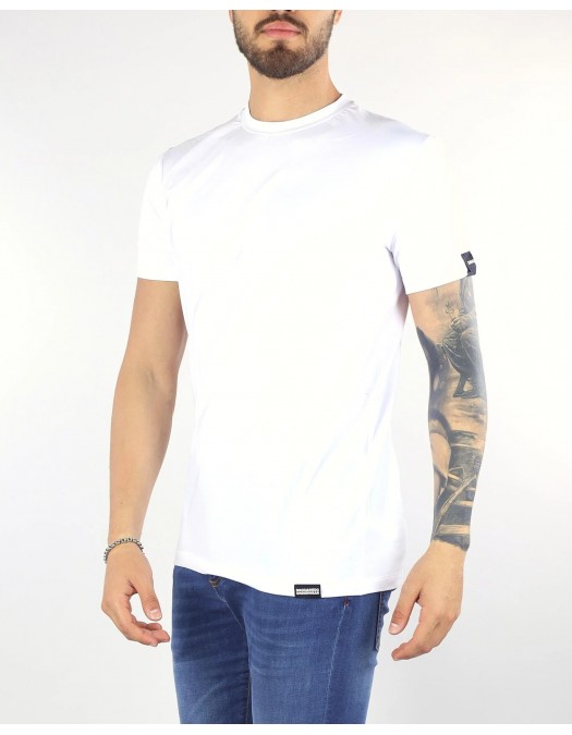 Tricou DSQUARED2, Classic, Simple, Little Logo, White - D9M205720100 Tricou DSQUARED2, Classic, Simple, Little Logo, White - D9M205720100