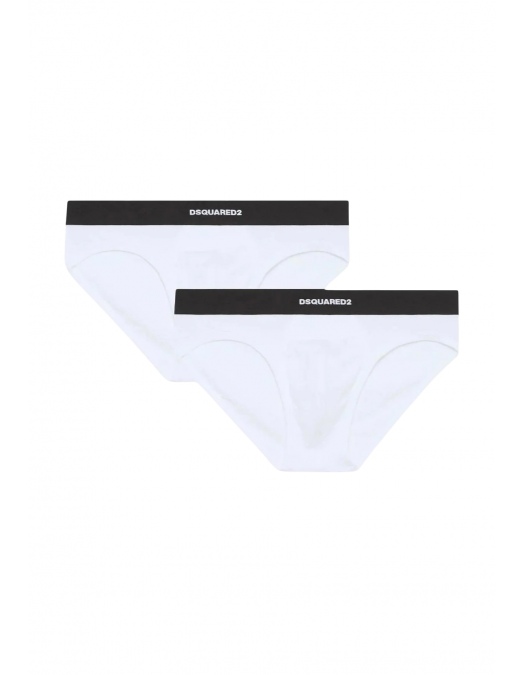 Chiloti DSQUARED2, Simple, Black Elastic Band , White - DCX200070010 Chiloti DSQUARED2, Simple, Black Elastic Band , White - DCX200070010