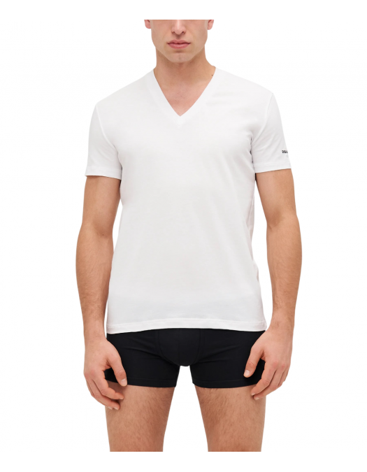 Tricou DSQUARED2, V Neck, New Basic, White - DCX240070010 Tricou DSQUARED2, V Neck, New Basic, White - DCX240070010