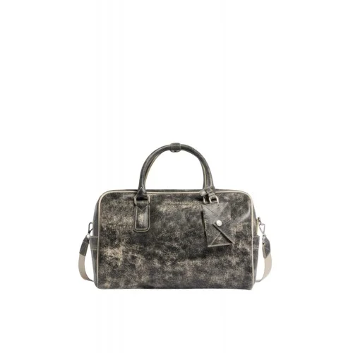 Geanta DSQUARED2, D2 Craked Leather Duffle, Vintage Black