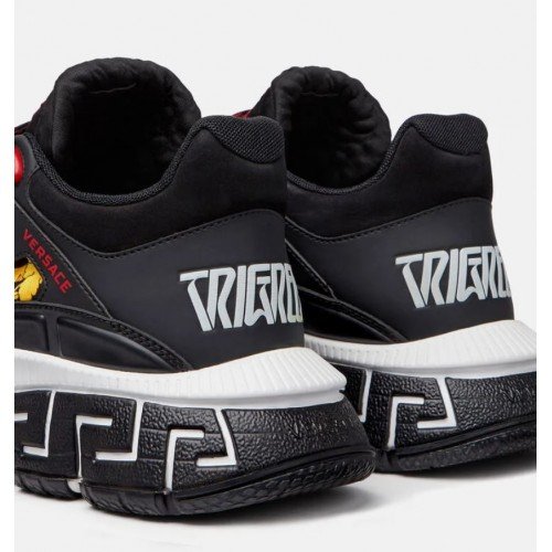 Sneakers Versace Trigreca, Negru Auriu, Barbati