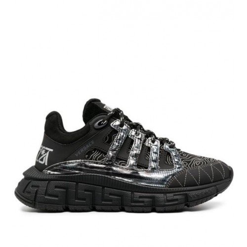 Sneakers Versace Trigreca, Negru Argintiu
