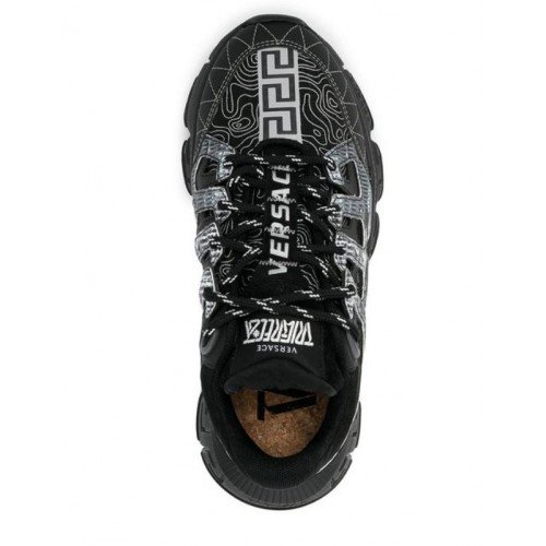 Sneakers Versace Trigreca, Negru Argintiu