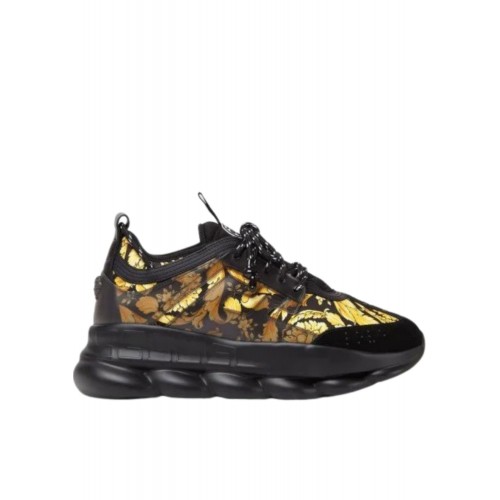 SNEAKERS VERSACE, CHAIN REACTION TRAINERS Gold Black SNEAKERS VERSACE, CHAIN REACTION TRAINERS Gold Black