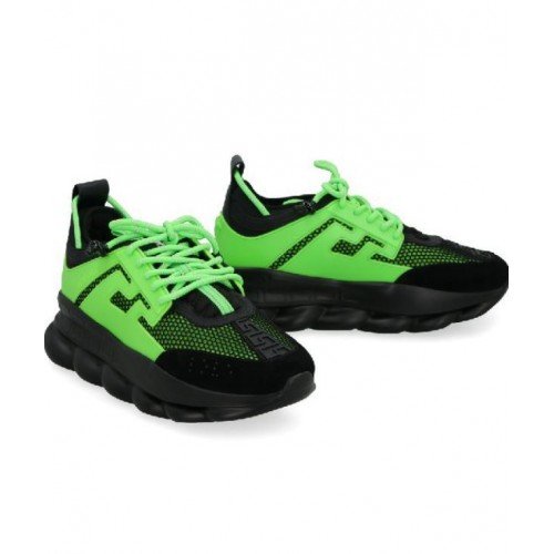 SNEAKERS VERSACE, Chain Reaction Black Green