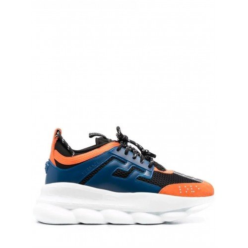 Sneakers Versace, Chain Reaction, Orange Blue Black  Sneakers Versace, Chain Reaction, Orange Blue Black