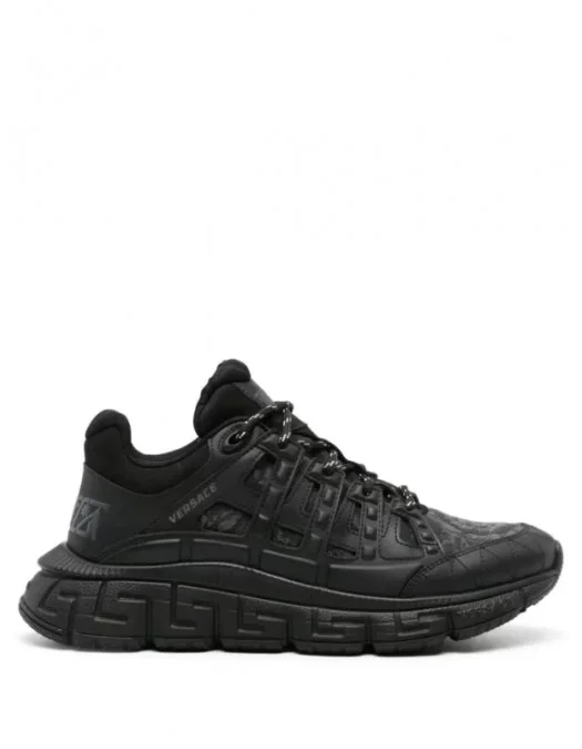 we are win tairige  DECADE ブラック SNEAKERS VERSACE, Trigreca Barocco, Matte, Black