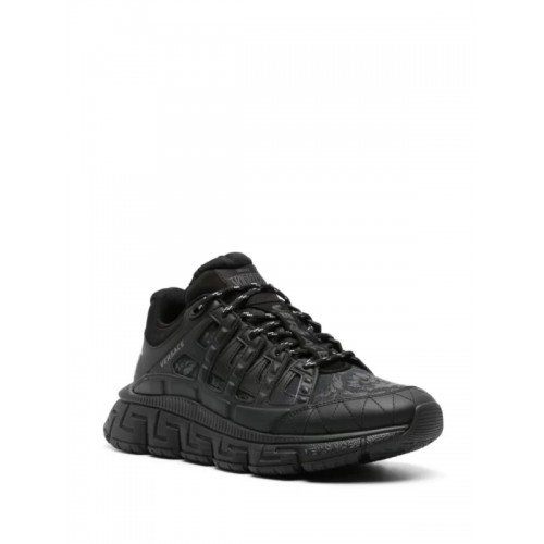 SNEAKERS VERSACE, Trigreca Barocco, Matte, Black SNEAKERS VERSACE, Trigreca Barocco, Matte, Black