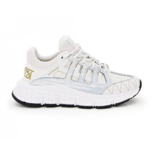 Sneakers Versace Trigreca, Alb Auriu