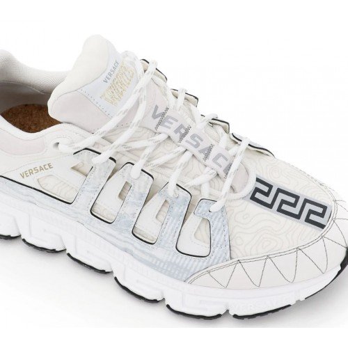 Sneakers Versace Trigreca, Alb Auriu