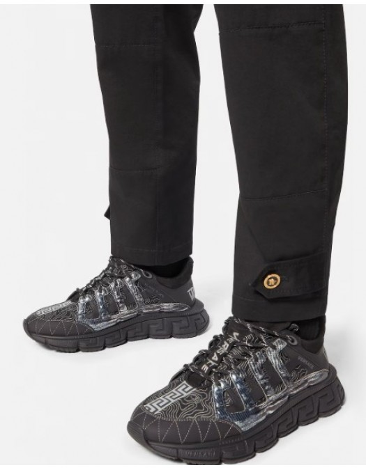 Sneakers Versace Trigreca, Negru Argintiu - DSU8094D18TCGD4192