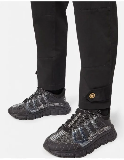 Sneakers Versace Trigreca, Negru Argintiu - DSU8094D18TCGD4192