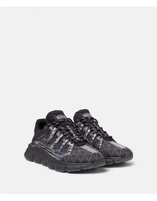 Sneakers Versace Trigreca, Negru Argintiu - DSU8094D18TCGD4192