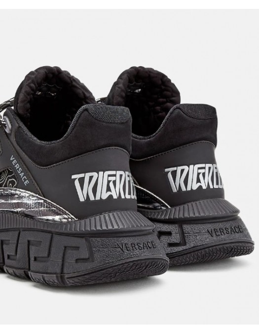 Sneakers Versace Trigreca, Negru Argintiu - DSU8094D18TCGD4192