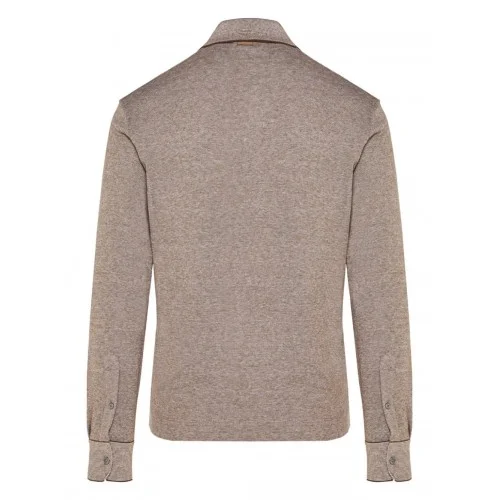 Bluza Zegna, Jersey Polo, Taupe Brown