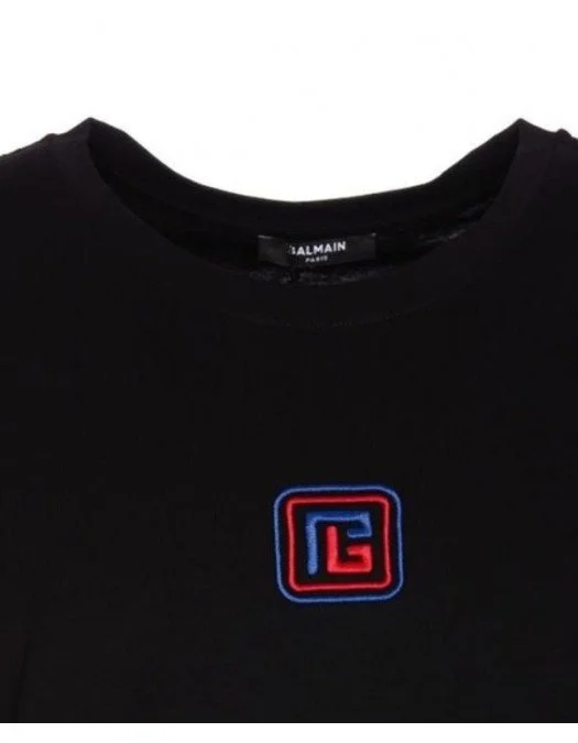 Tricou BALMAIN, Logo Frontal Multicolor, EG010BC43EJJ - EG010BC43EJJ
