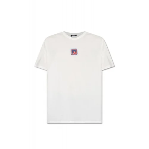 Tricou BALMAIN, Logo Frontal Multicolor, EG010BC43GQF Tricou BALMAIN, Logo Frontal Multicolor, EG010BC43GQF