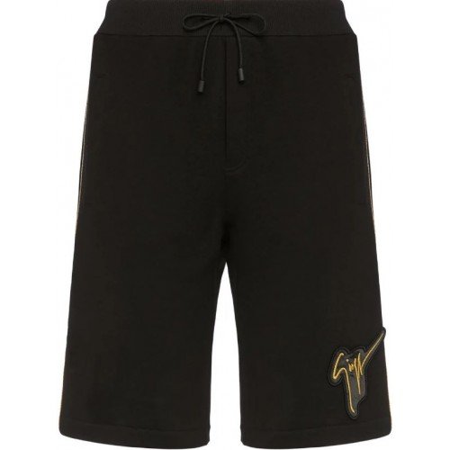 Pantaloni scurti GIUSEPPE ZANOTTI, Negru, Logo Auriu