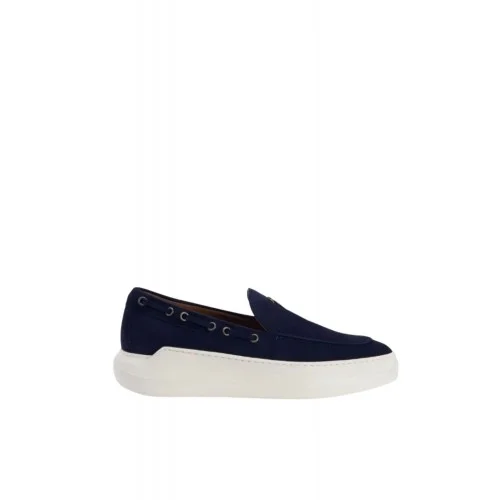 Pantofi GIUSEPPE ZANOTTI, Semnatura metalica, Bleumarin
