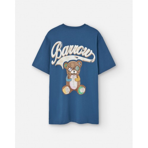 TRICOU BARROW, Back Teddy Bear Print, Unisex, Blue