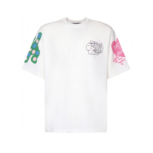 TRICOU BARROW, Color Print, Cool Design, White TRICOU BARROW, Color Print, Cool Design, White