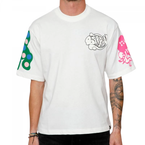 TRICOU BARROW, Color Print, Cool Design, White TRICOU BARROW, Color Print, Cool Design, White