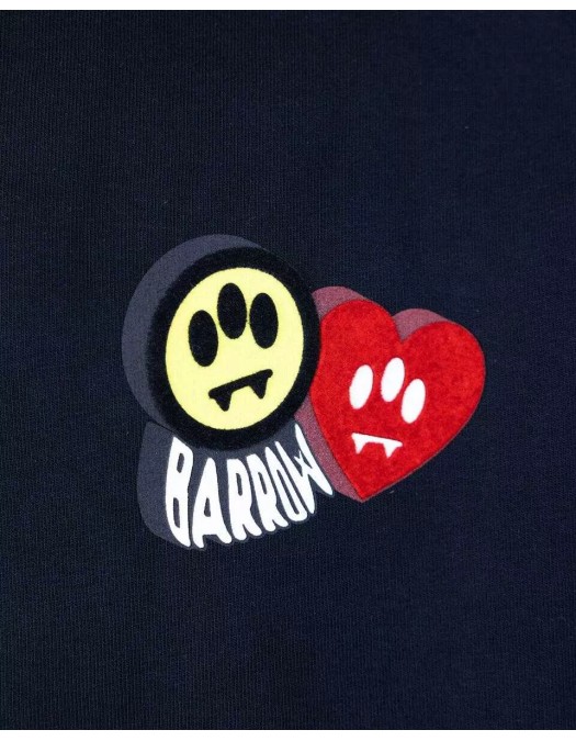 Hanorac BARROW, Heart Insert, Logo Print, Black - F4BWUAZH091110