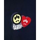 Hanorac BARROW, Heart Insert, Logo Print, Black - F4BWUAZH091110